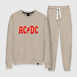 Костюм хлопковый женский ACDC, цвет: миндальный