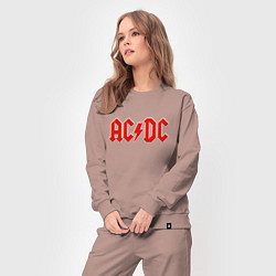 Костюм хлопковый женский ACDC, цвет: пыльно-розовый — фото 2