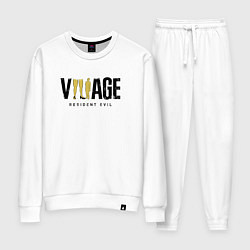 Костюм хлопковый женский ДИМИТРЕСКУ ЛОГО VILLAGE, цвет: белый