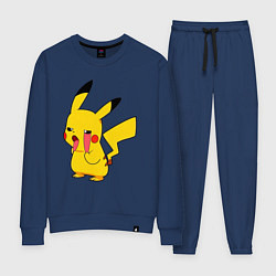 Костюм хлопковый женский Уставший Пикачу, цвет: тёмно-синий