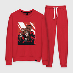 Костюм хлопковый женский DaBaby - Rap, цвет: красный