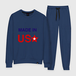Костюм хлопковый женский Made in usa, цвет: тёмно-синий