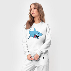 Костюм хлопковый женский Акуленок, цвет: белый — фото 2