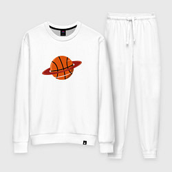 Костюм хлопковый женский Basketball Planet, цвет: белый
