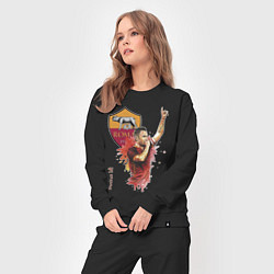 Костюм хлопковый женский Francesco Totti - Roma - Italy, цвет: черный — фото 2