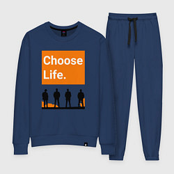 Костюм хлопковый женский Choose Life, цвет: тёмно-синий