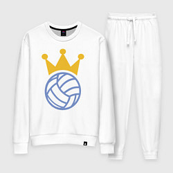 Костюм хлопковый женский Volleyball King, цвет: белый