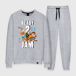 Костюм хлопковый женский Ready 2 Jam, цвет: меланж