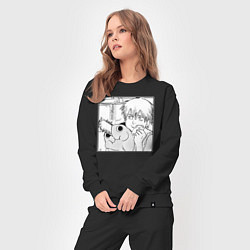 Костюм хлопковый женский Человек — бензопила, цвет: черный — фото 2