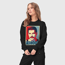 Костюм хлопковый женский Freddie, цвет: черный — фото 2