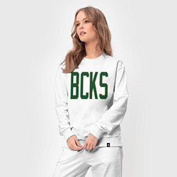 Костюм хлопковый женский BCKS Bucks, цвет: белый — фото 2