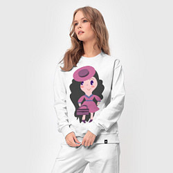 Костюм хлопковый женский Модница, цвет: белый — фото 2