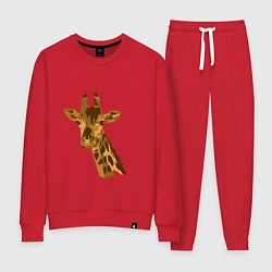 Костюм хлопковый женский Жираф Жора, цвет: красный