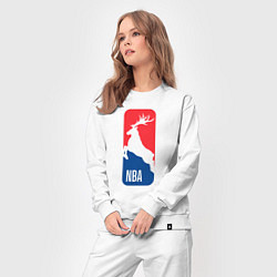 Костюм хлопковый женский NBA - Bucks, цвет: белый — фото 2