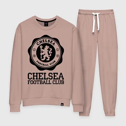 Костюм хлопковый женский Chelsea FC: Emblem, цвет: пыльно-розовый