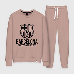 Костюм хлопковый женский Barcelona FC, цвет: пыльно-розовый