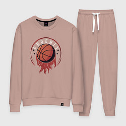 Костюм хлопковый женский NBA - Suns, цвет: пыльно-розовый