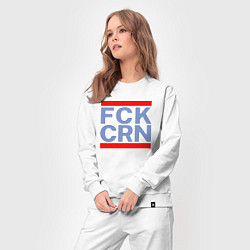 Костюм хлопковый женский FCK CRN, цвет: белый — фото 2