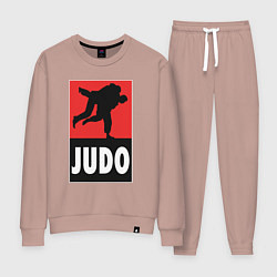 Костюм хлопковый женский Judo, цвет: пыльно-розовый
