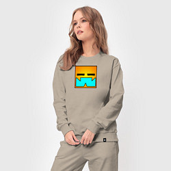 Костюм хлопковый женский Geometry Dash: Square, цвет: миндальный — фото 2