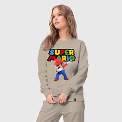Костюм хлопковый женский Super Mario Dab, цвет: миндальный — фото 2