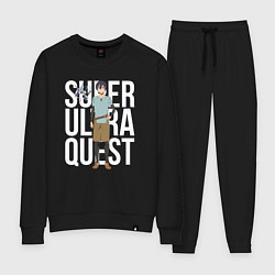 Костюм хлопковый женский Super Ultra Quest, цвет: черный