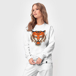 Костюм хлопковый женский Super Tiger, цвет: белый — фото 2