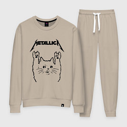 Костюм хлопковый женский METALLICA МЕТАЛЛИКА, цвет: миндальный
