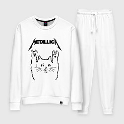 Костюм хлопковый женский METALLICA МЕТАЛЛИКА, цвет: белый