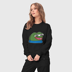 Костюм хлопковый женский Pepe happy Пепе хеппи, цвет: черный — фото 2