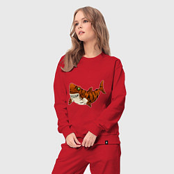 Костюм хлопковый женский Tiger Shark, цвет: красный — фото 2