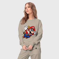 Костюм хлопковый женский Mario bros 3, цвет: миндальный — фото 2