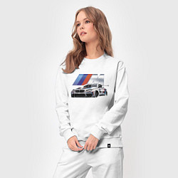 Костюм хлопковый женский BMW Motorsport Racing Team, цвет: белый — фото 2