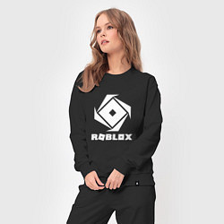Костюм хлопковый женский ROBLOX WHITE LOGO, цвет: черный — фото 2