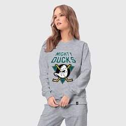 Костюм хлопковый женский Анахайм Дакс, Mighty Ducks, цвет: меланж — фото 2