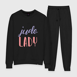 Костюм хлопковый женский Judo Lady, цвет: черный