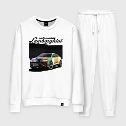 Костюм хлопковый женский Lamborghini Urus - это очень круто!, цвет: белый
