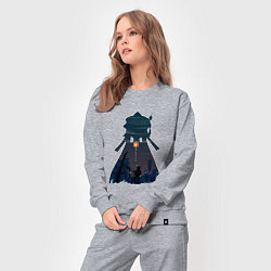 Костюм хлопковый женский Hu Tao Ху Тао, цвет: меланж — фото 2