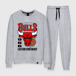 Костюм хлопковый женский Chicago Bulls NBA, цвет: меланж