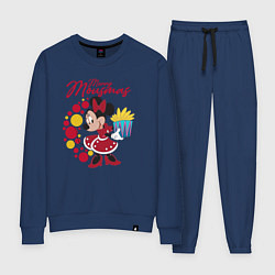 Костюм хлопковый женский Minnie Merry Mausmas, цвет: тёмно-синий