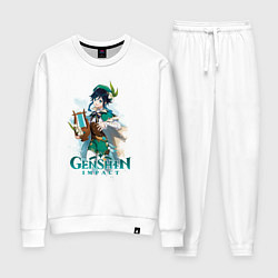 Костюм хлопковый женский Венти Venti Genshin Impact, цвет: белый