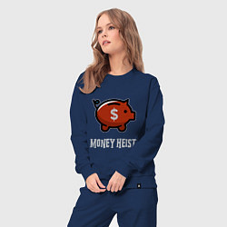 Костюм хлопковый женский Money Heist Pig, цвет: тёмно-синий — фото 2