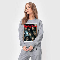 Костюм хлопковый женский BTS БТС на обложке журнала, цвет: меланж — фото 2