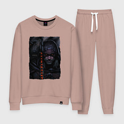 Костюм хлопковый женский ВЕДЬМАК С ВОЛКОМ THE WITCHER, цвет: пыльно-розовый
