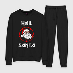 Костюм хлопковый женский HAIL SANTA CLAUS ГРЕШНЫЙ САНТА, цвет: черный