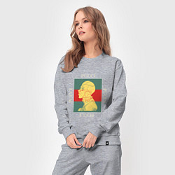 Костюм хлопковый женский PUCCI GOLD ПУЧЧИ ЗОЛОТО, цвет: меланж — фото 2