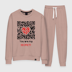 Костюм хлопковый женский QR-Love, цвет: пыльно-розовый