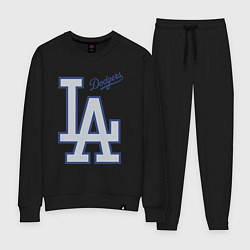 Костюм хлопковый женский Los Angeles Dodgers - baseball team, цвет: черный