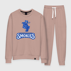 Костюм хлопковый женский Tennessee smokies - baseball team, цвет: пыльно-розовый