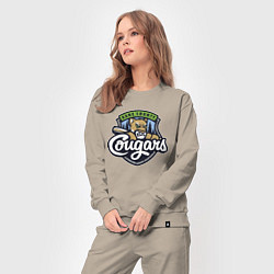 Костюм хлопковый женский Kane County Cougars - baseball team, цвет: миндальный — фото 2